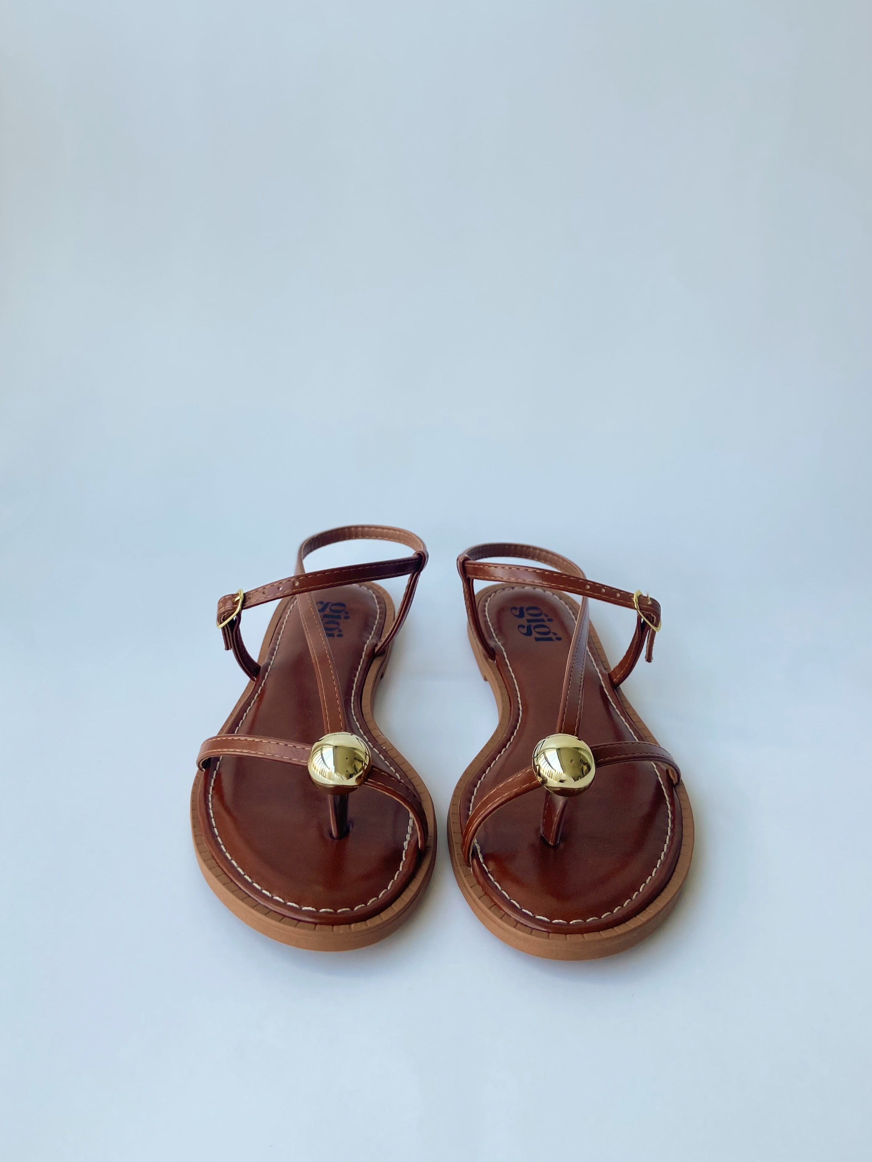 SANDÁLIA RASTEIRA ELYSE CARAMELO