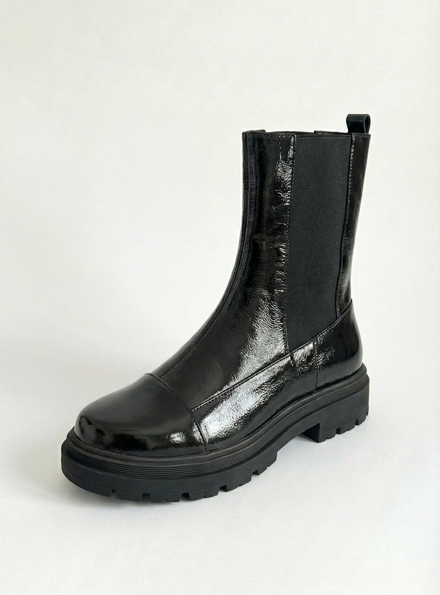 BOTA AGNES COURO CHELSEA PRETA