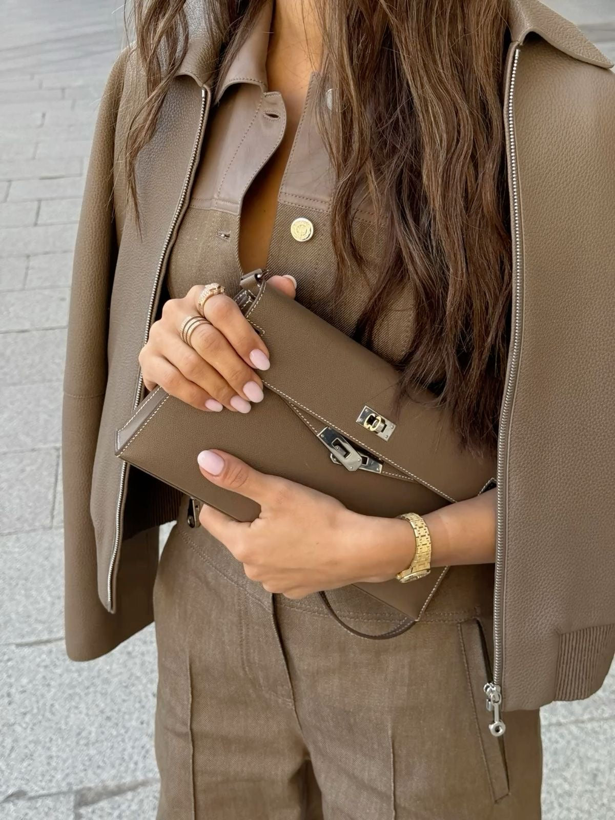 (PRÉ-VENDA) Bolsa Carteira Kate Taupe