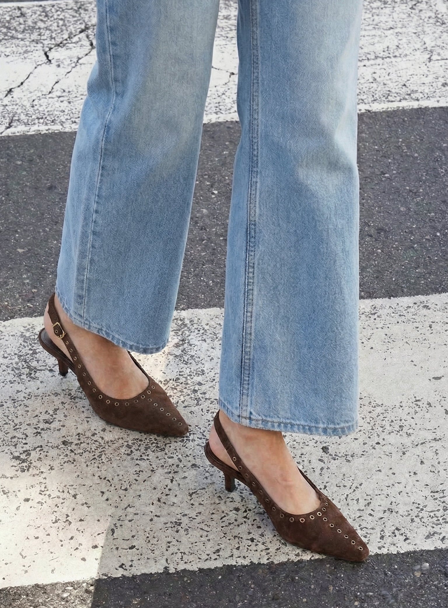 SLINGBACK NARA CAMURÇA CAFÉ