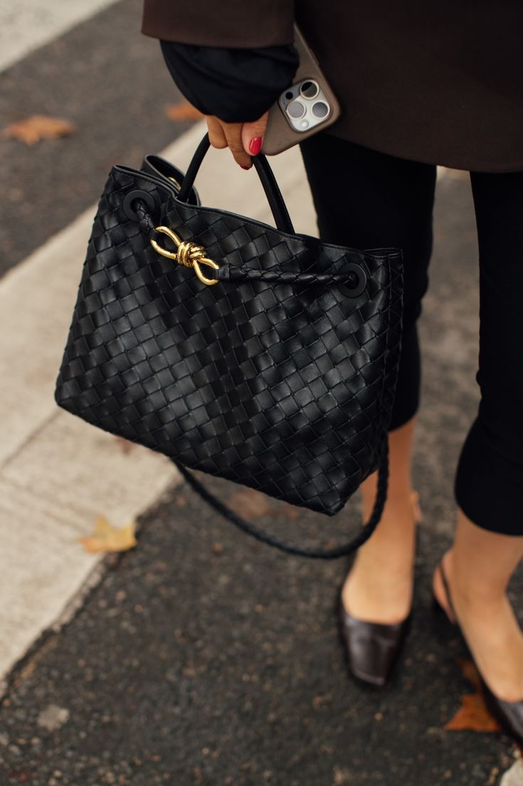 BOLSA GEORGIA COURO TRAMADA