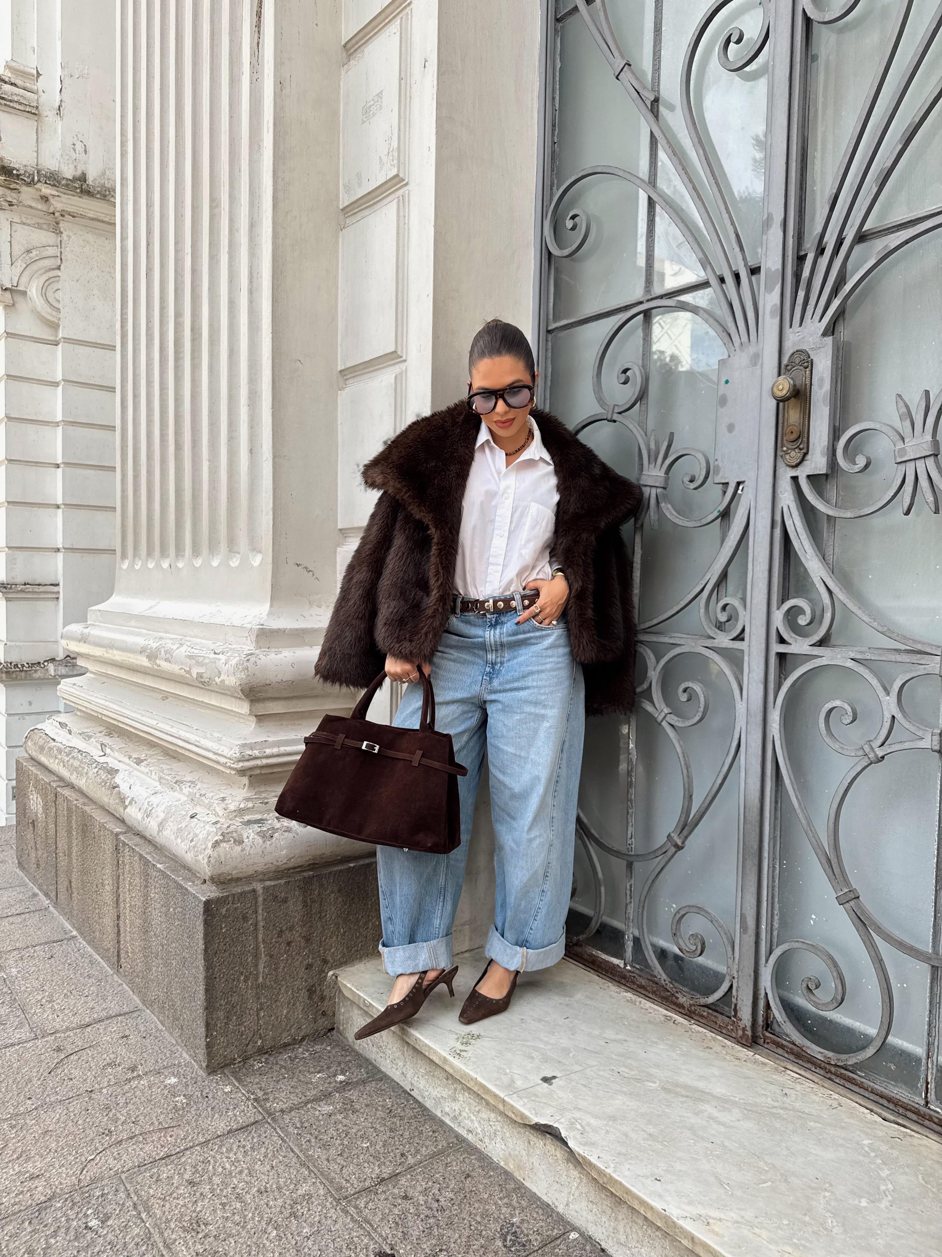 SLINGBACK NARA CAMURÇA CAFÉ