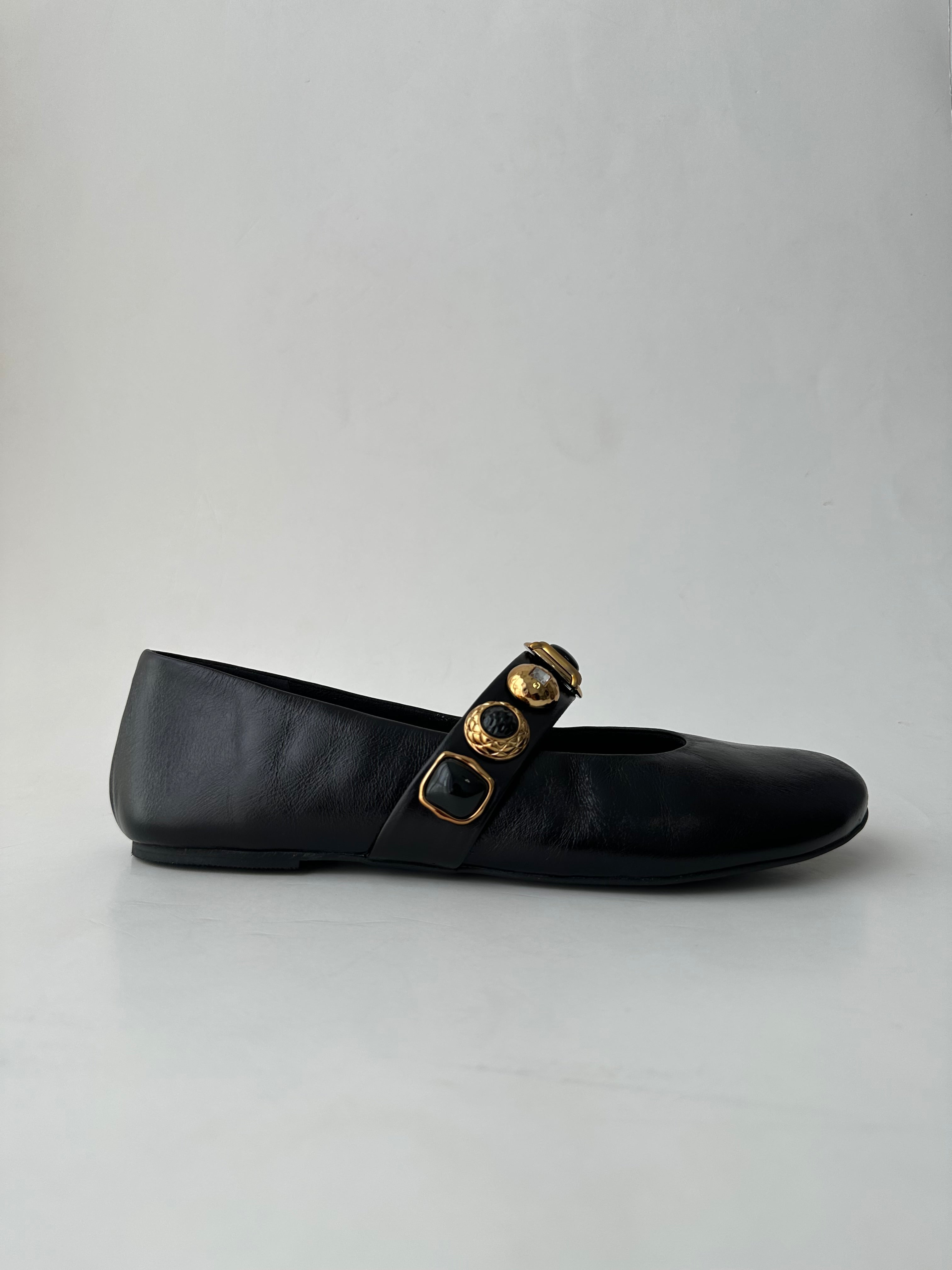 SAPATILHA GAIA COURO PRETO