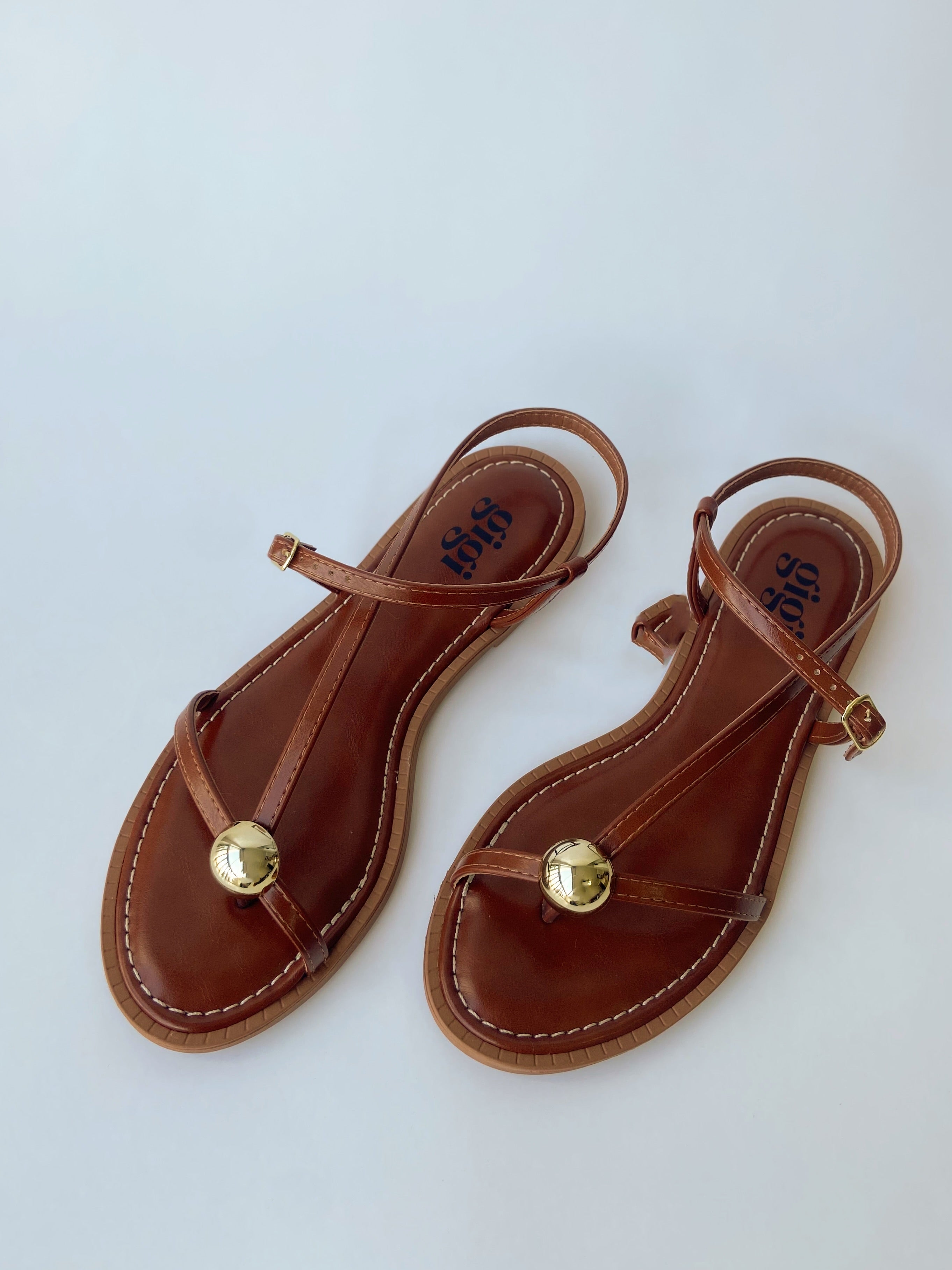 SANDÁLIA RASTEIRA ELYSE CARAMELO