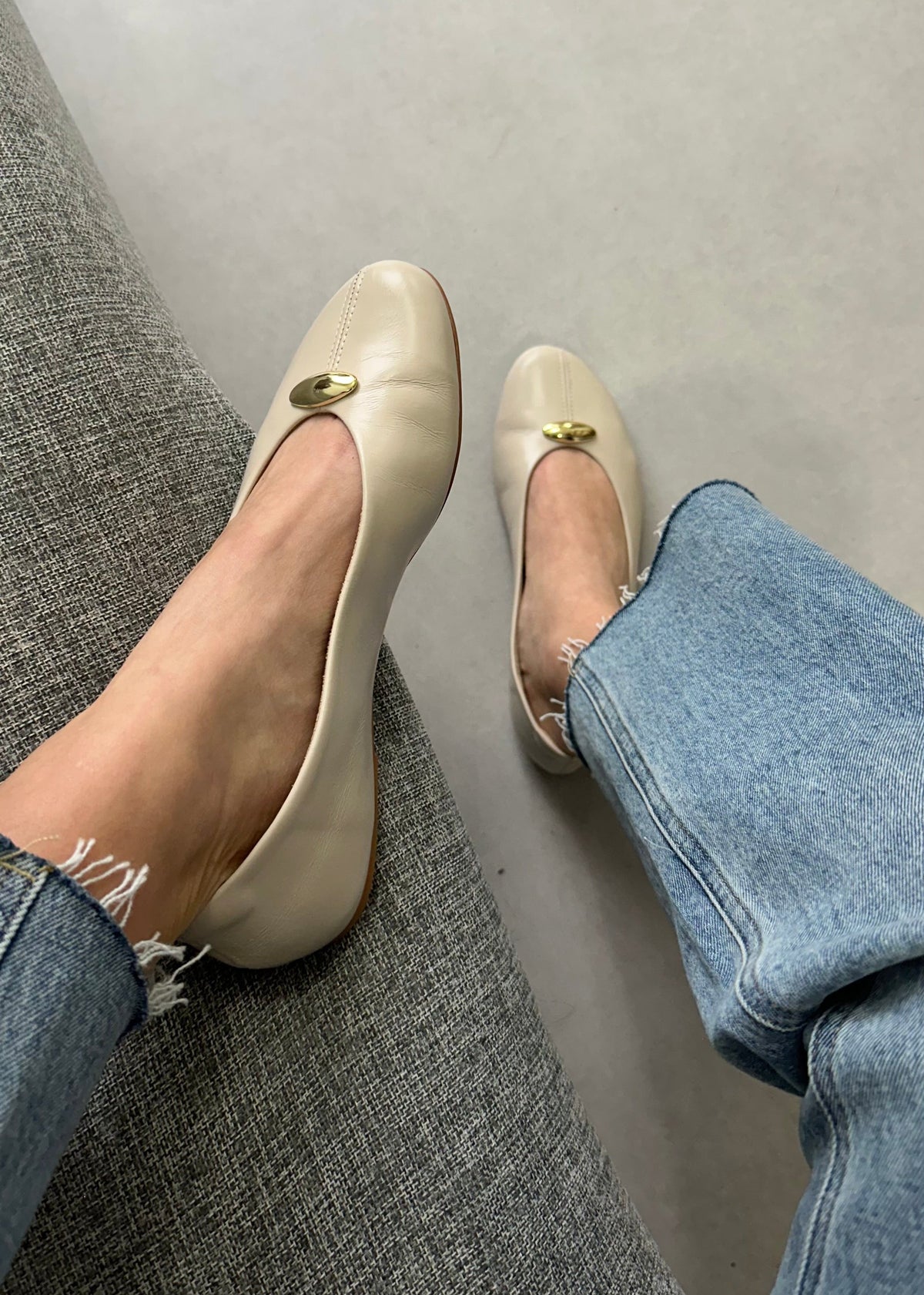 Sapatilha Celine Couro Off White