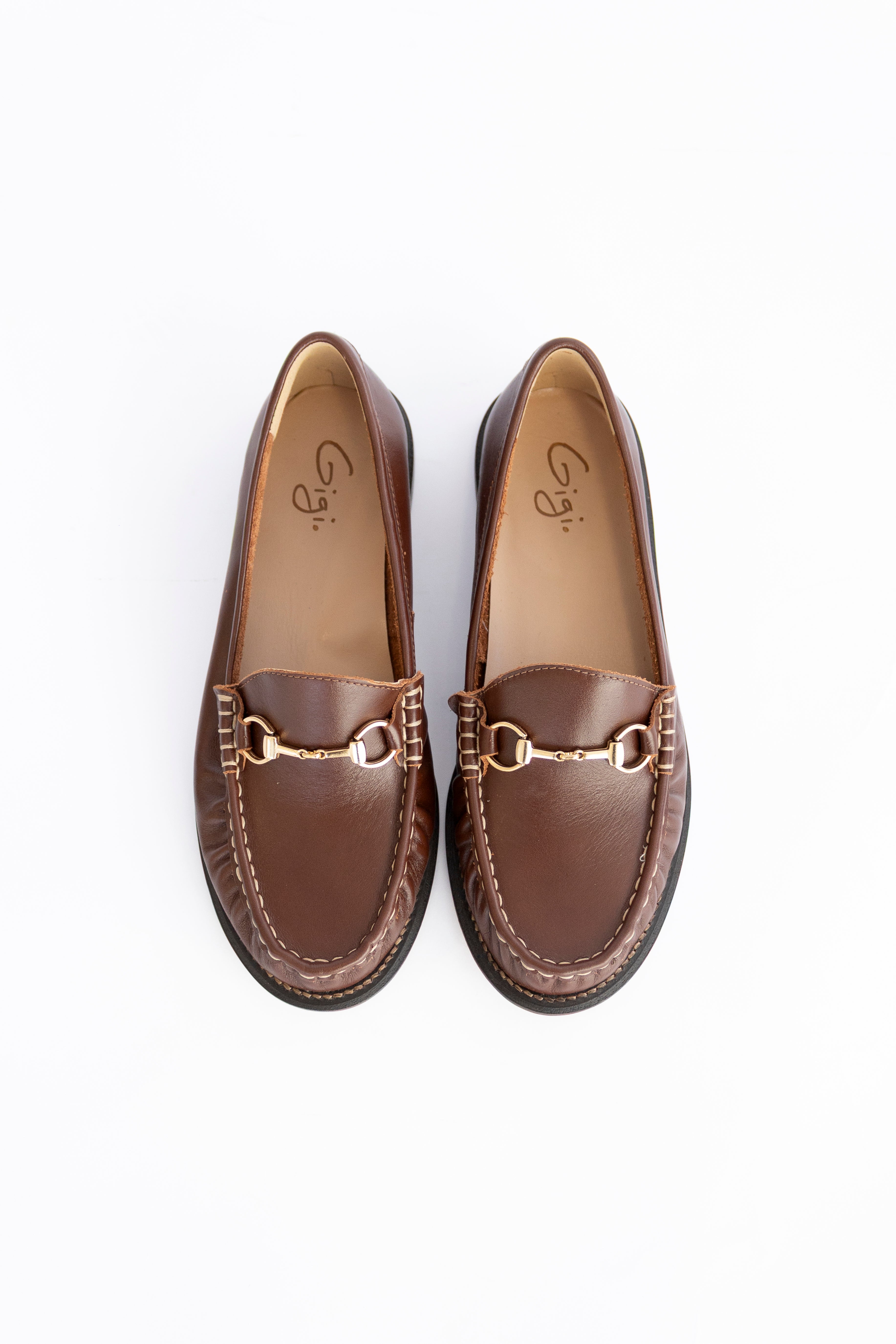 MOCASSIM CELINE COURO MARROM