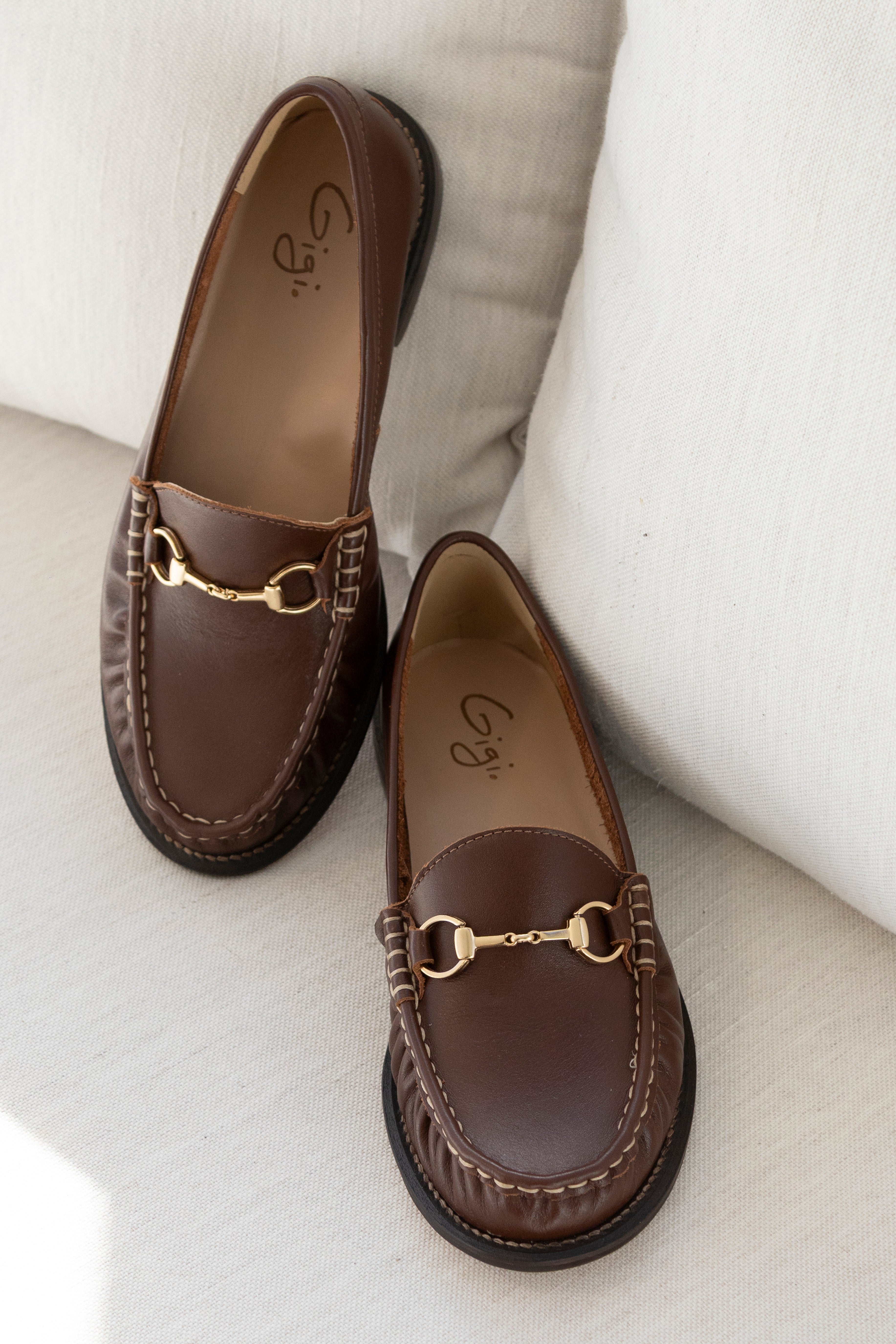 MOCASSIM CELINE COURO MARROM