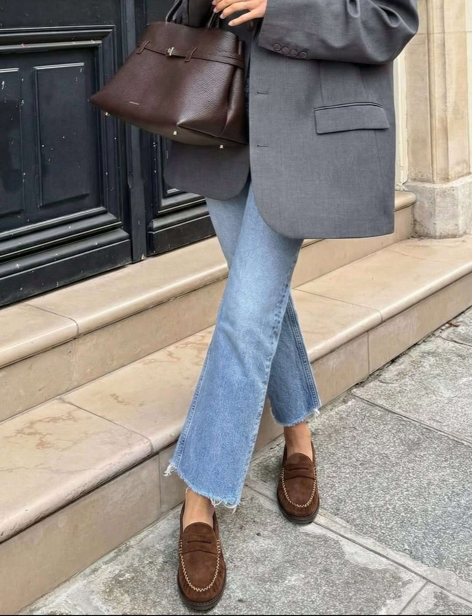MOCASSIM EMMA COURO CAMURÇA CAFÉ