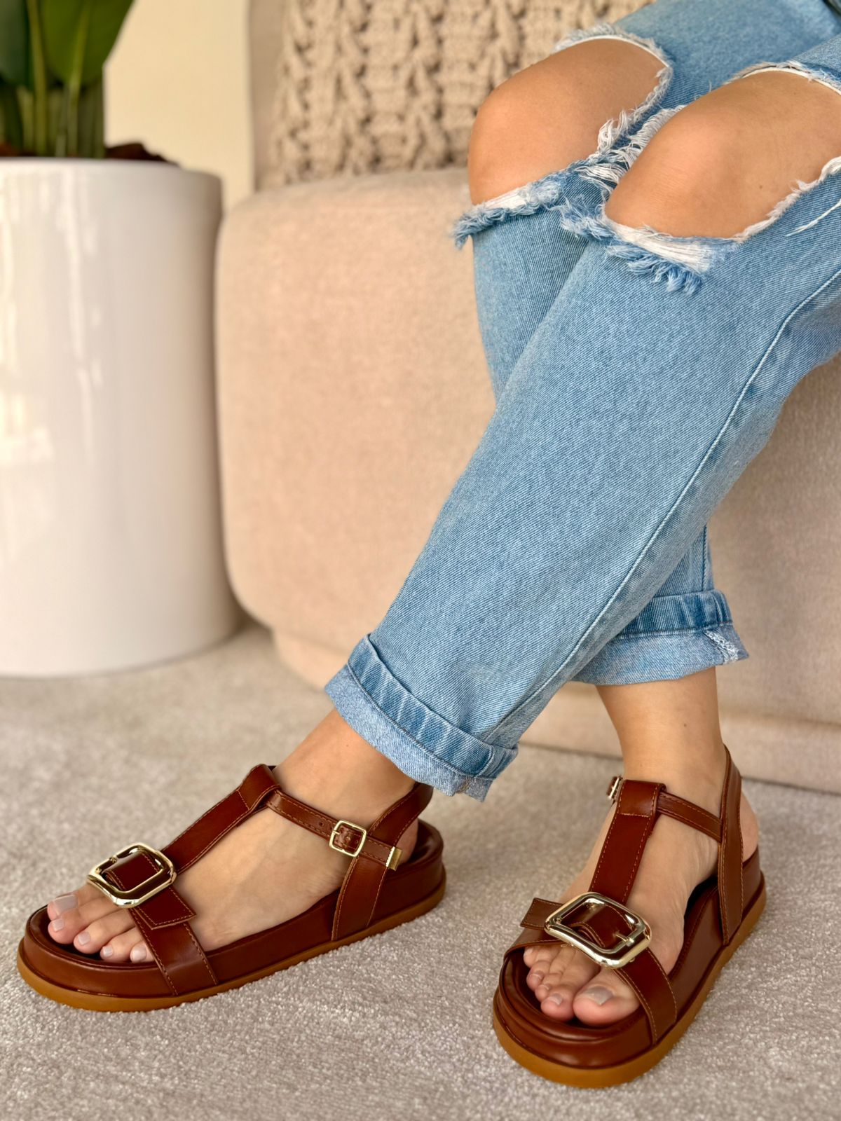FLAT CLÉO CARAMELO