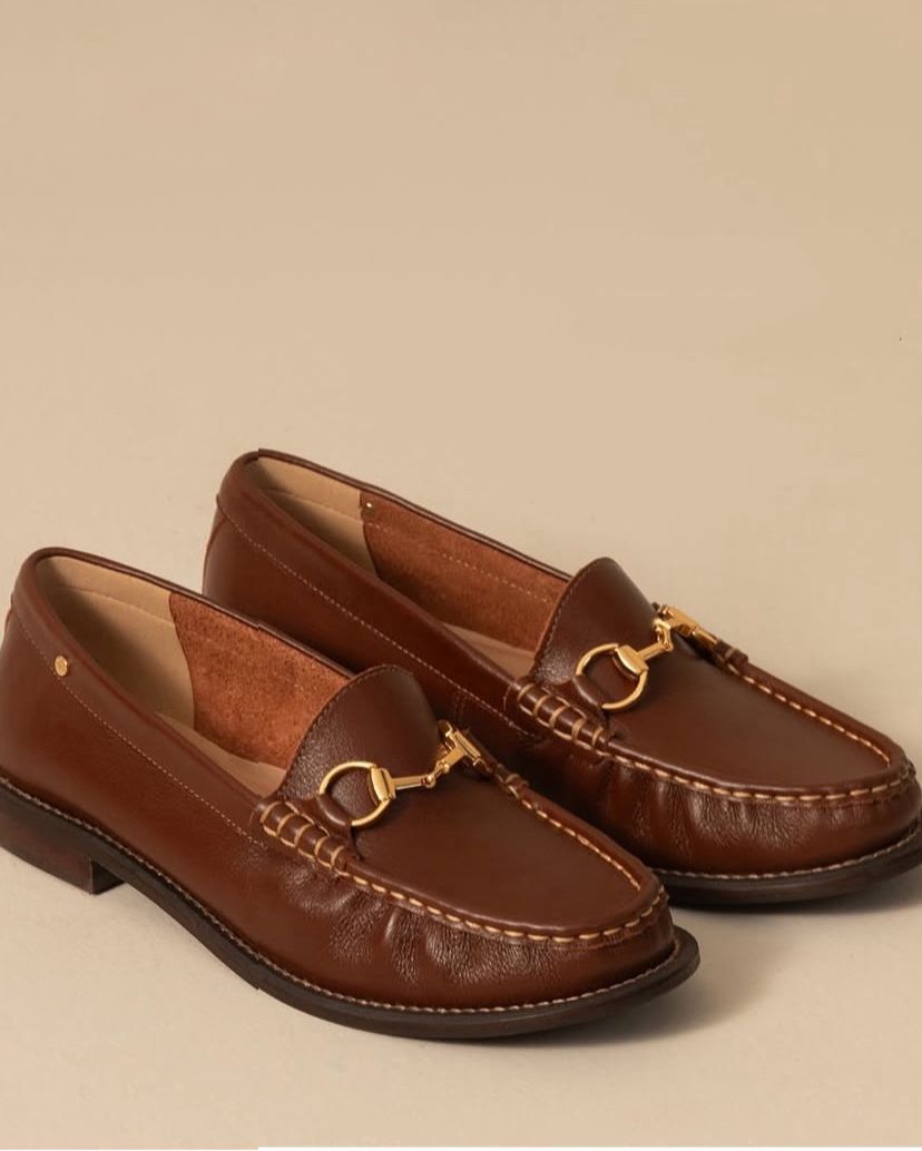 MOCASSIM CELINE COURO MARROM